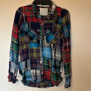 We The Free Multicolor Plaid Blouse